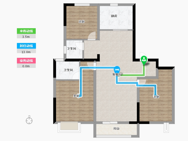 山东省-聊城市-孟达裕昌学府艺境-100.00-户型库-动静线