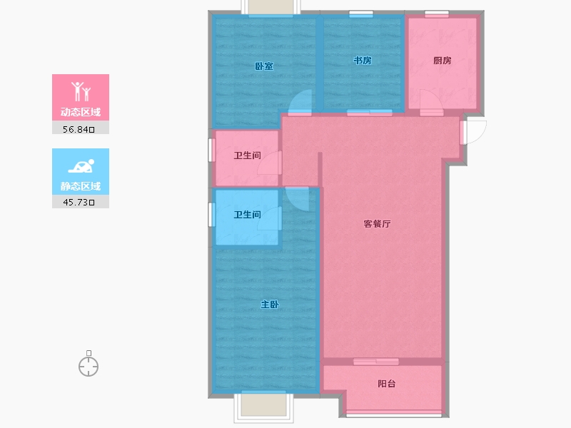 陕西省-安康市-博元城-92.00-户型库-动静分区