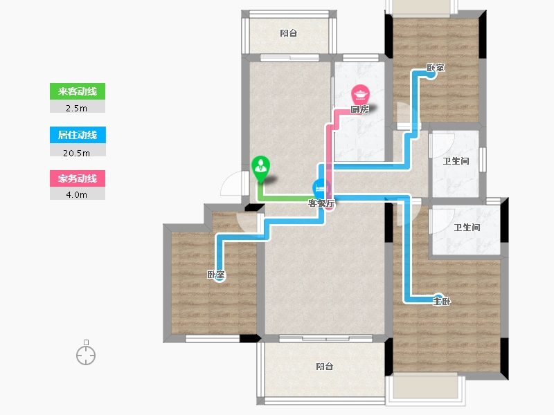 江西省-赣州市-翡翠犹江新城-90.99-户型库-动静线