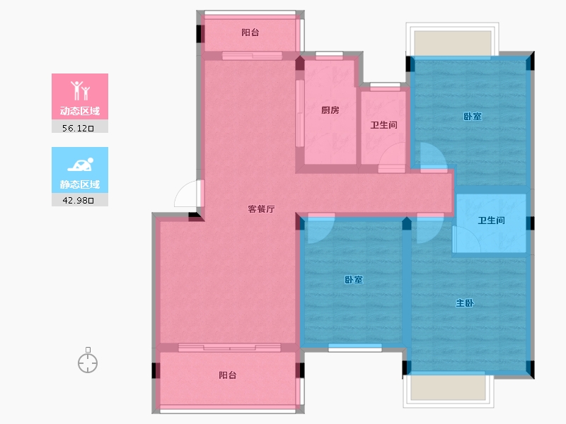 江西省-赣州市-翡翠犹江新城-88.01-户型库-动静分区