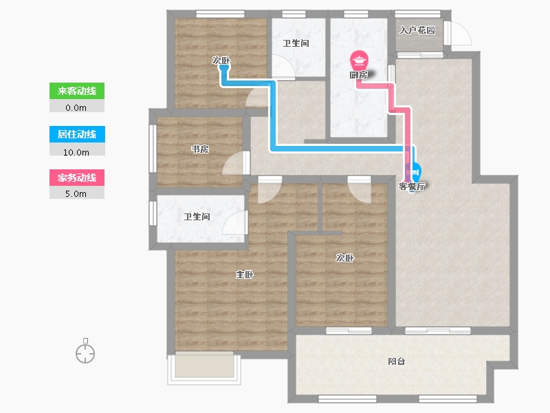 江苏省-淮安市-明发金色水岸-112.01-户型库-动静线