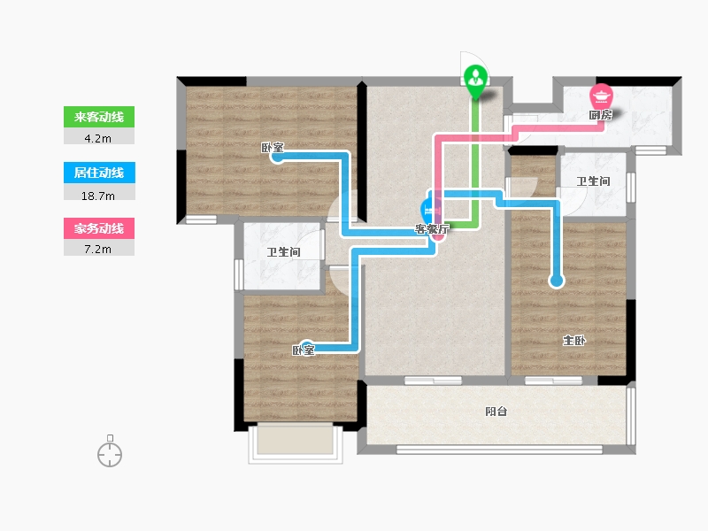 湖南省-长沙市-丽发新城-97.46-户型库-动静线