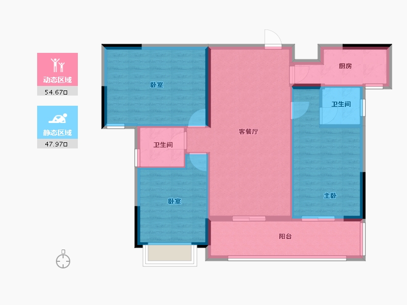 湖南省-长沙市-丽发新城-97.46-户型库-动静分区