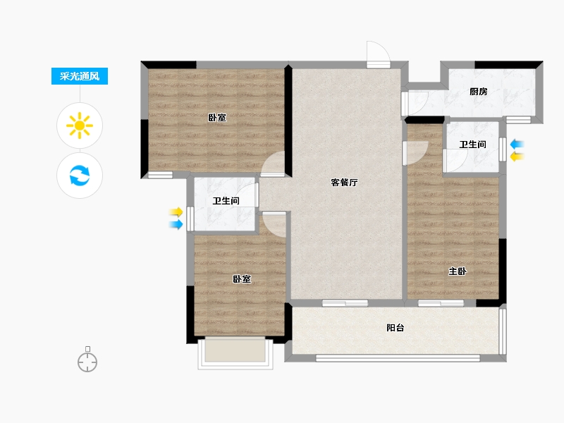 湖南省-长沙市-丽发新城-97.46-户型库-采光通风