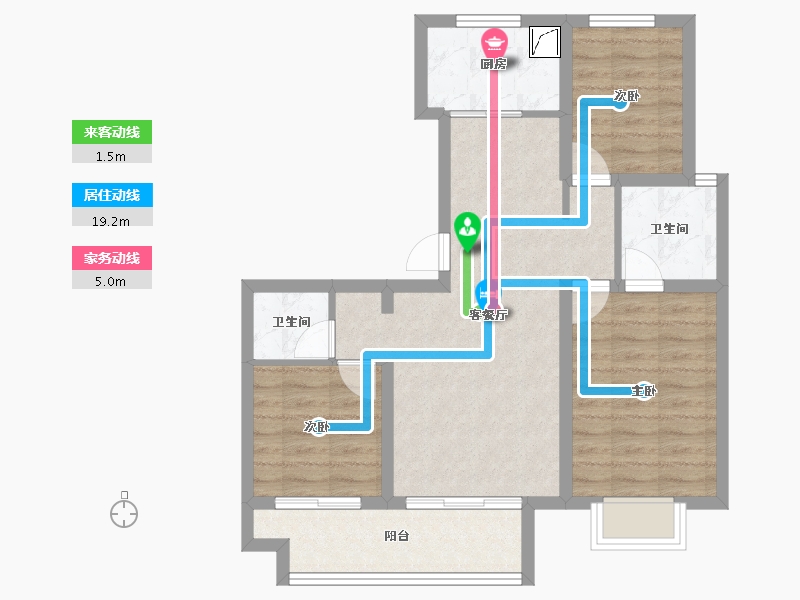 山东省-济宁市-惠民水岸新城-73.49-户型库-动静线