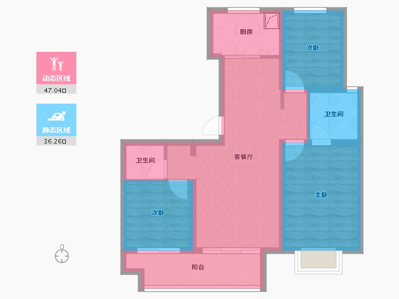 山东省-济宁市-惠民水岸新城-73.49-户型库-动静分区