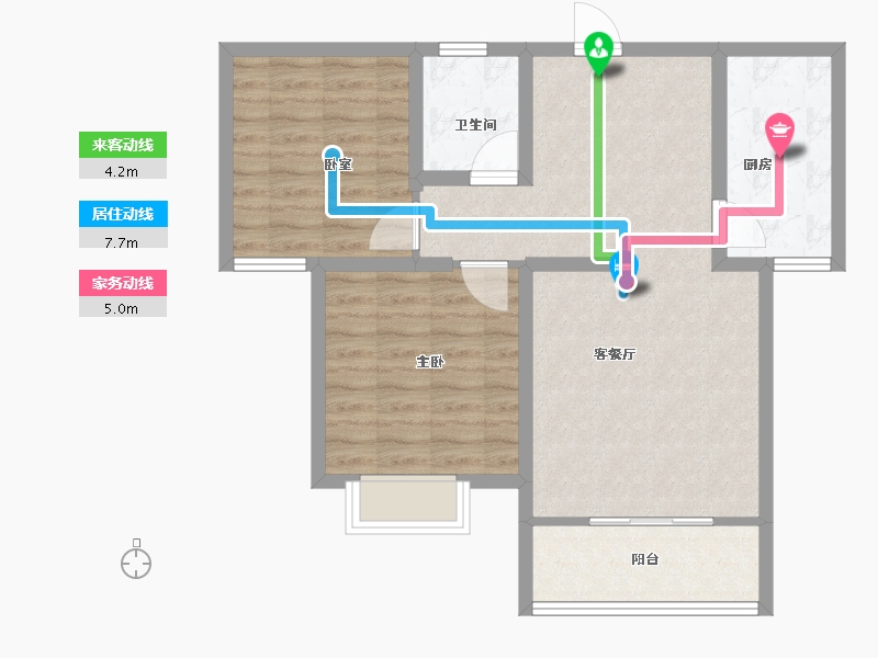 陕西省-宝鸡市-锦华世纪苑-75.20-户型库-动静线