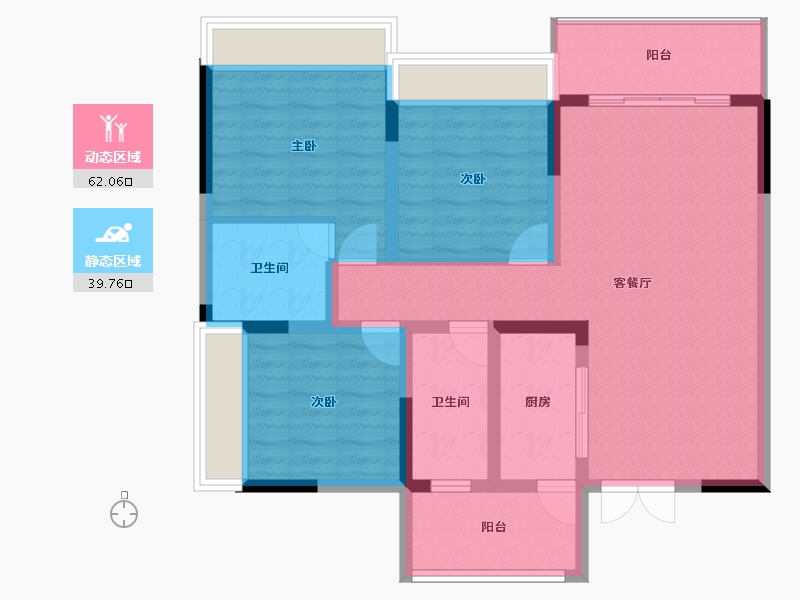 贵州省-毕节市-同舟公园豪苑-90.80-户型库-动静分区