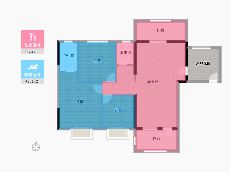 广西壮族自治区-桂林市-远锋新天地-96.42-户型库-动静分区