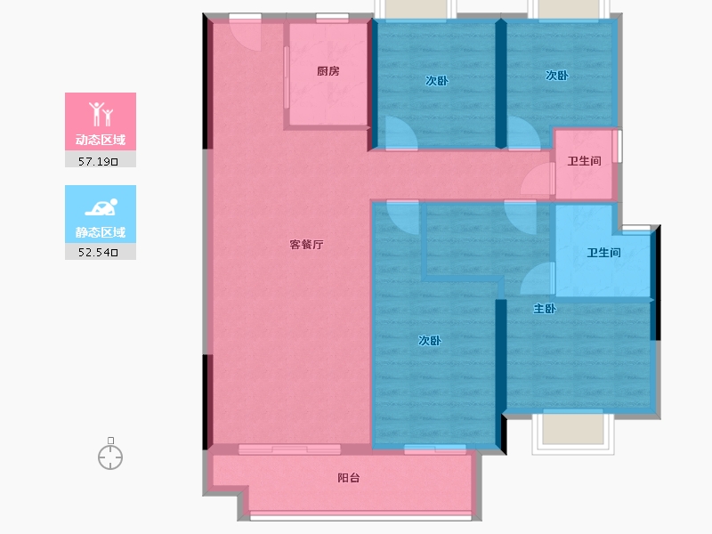 湖北省-襄阳市-外滩云锦-99.00-户型库-动静分区