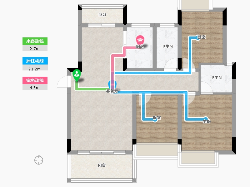 江西省-赣州市-翡翠犹江新城-85.18-户型库-动静线