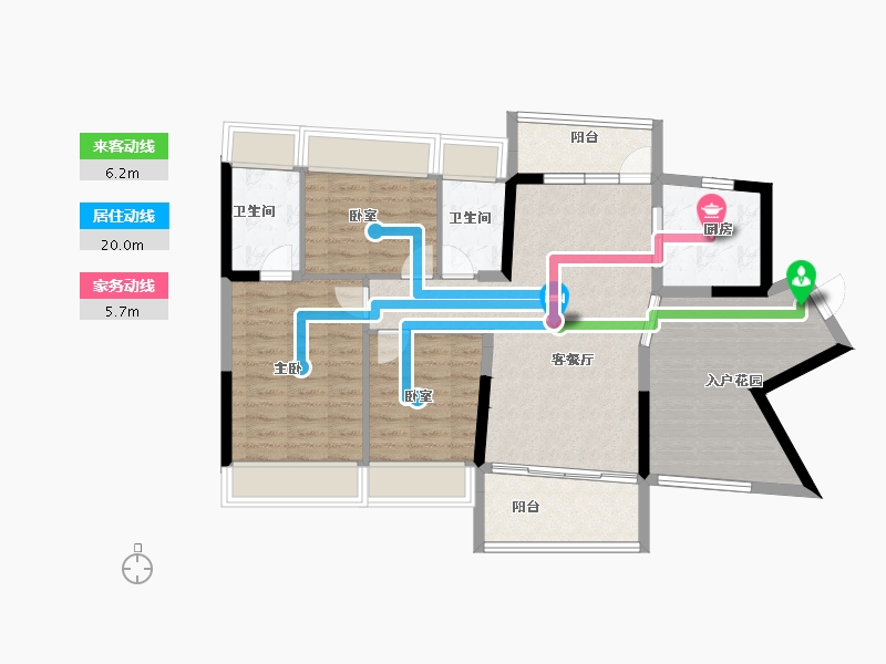 广东省-云浮市-翔顺筠州小镇-95.61-户型库-动静线