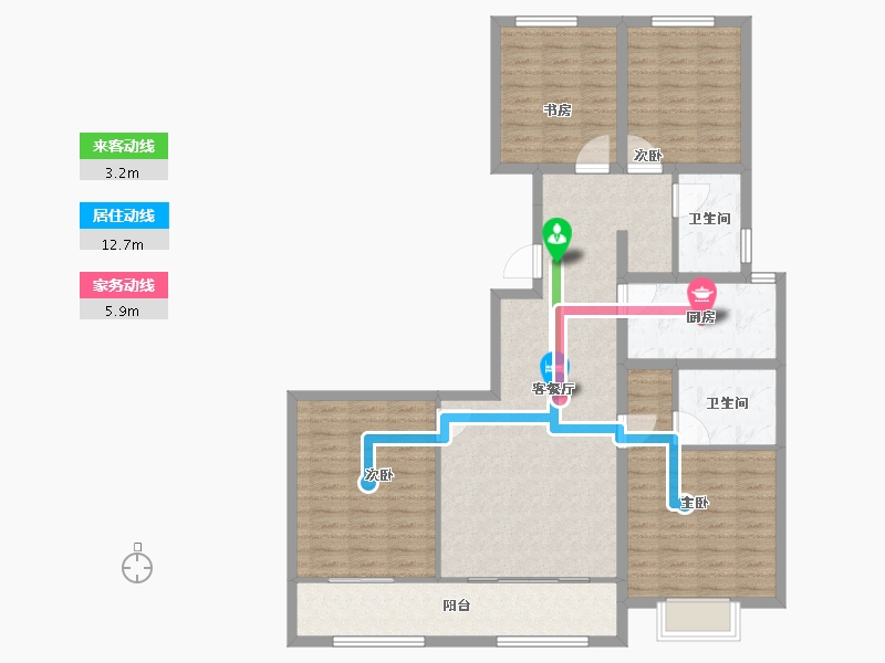 山东省-聊城市-孟达中央帝景-116.00-户型库-动静线