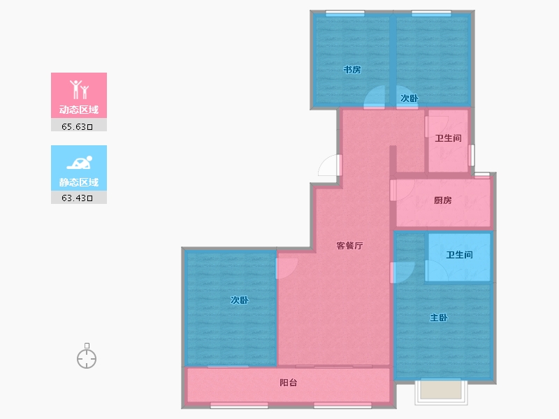 山东省-聊城市-孟达中央帝景-116.00-户型库-动静分区