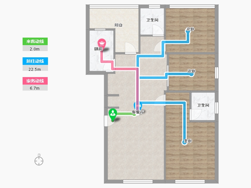 湖北省-武汉市-和盛世家(梨园侧路)-99.00-户型库-动静线