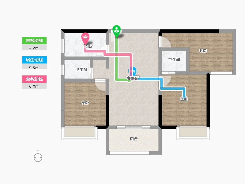 河南省-焦作市-和兴鑫悦府-85.60-户型库-动静线