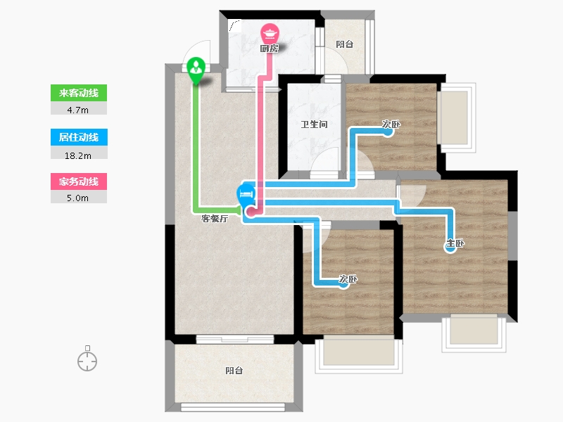 四川省-成都市-天府国际凤.凰城-68.07-户型库-动静线