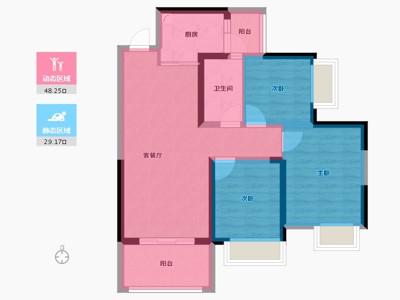 四川省-成都市-天府国际凤.凰城-68.07-户型库-动静分区