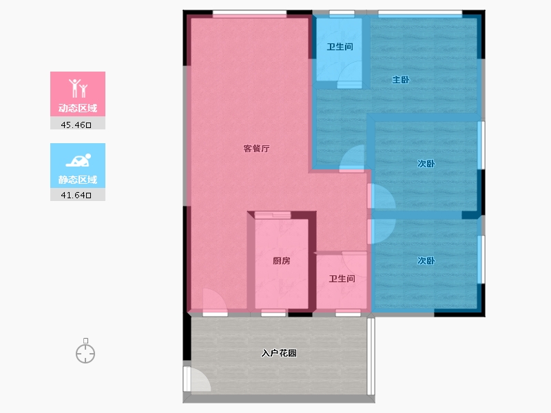 贵州省-安顺市-安顺紫高星苑-90.41-户型库-动静分区