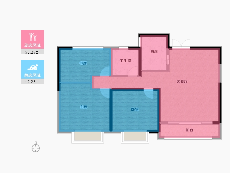 甘肃省-定西市-聚仁观澜-87.57-户型库-动静分区