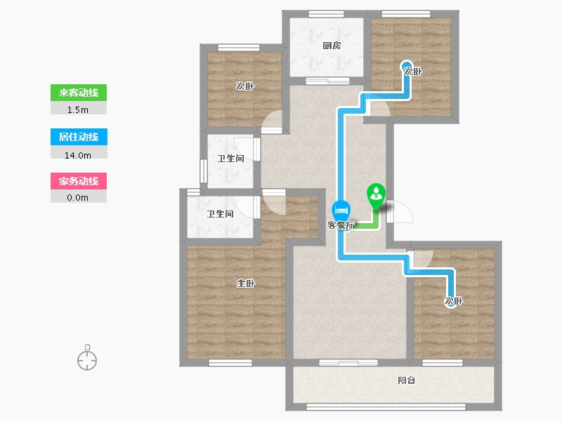 广东省-肇庆市-肇庆·中梁壹号院-95.68-户型库-动静线