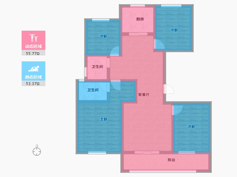 广东省-肇庆市-肇庆·中梁壹号院-95.68-户型库-动静分区