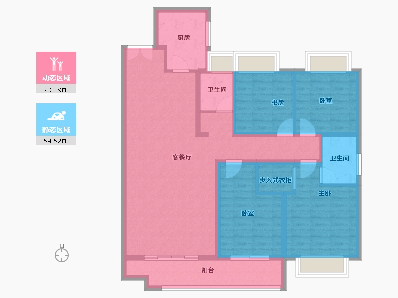 湖北省-黄冈市-浠水·润达国际-114.65-户型库-动静分区