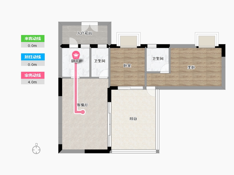 云南省-西双版纳傣族自治州-万科曼西缇-62.40-户型库-动静线