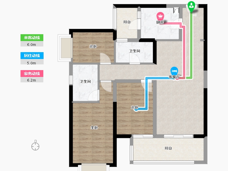 云南省-昆明市-俊发城文倾苑-100.00-户型库-动静线