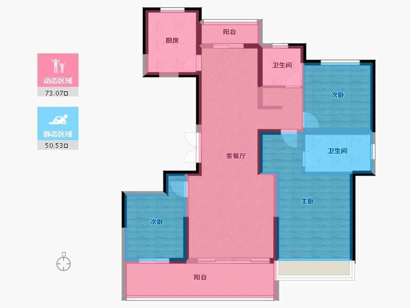 河南省-焦作市-铭源新时代城-109.76-户型库-动静分区