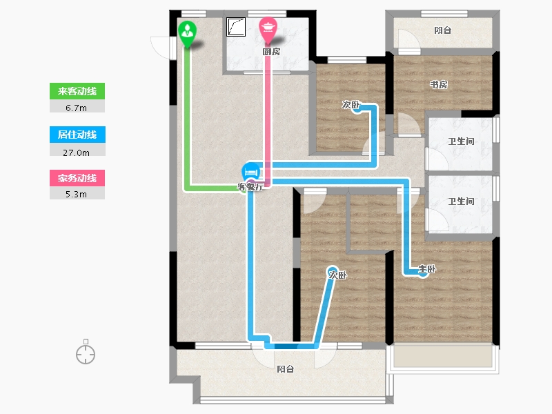 山东省-济宁市-铜锣湾·新天地-119.12-户型库-动静线