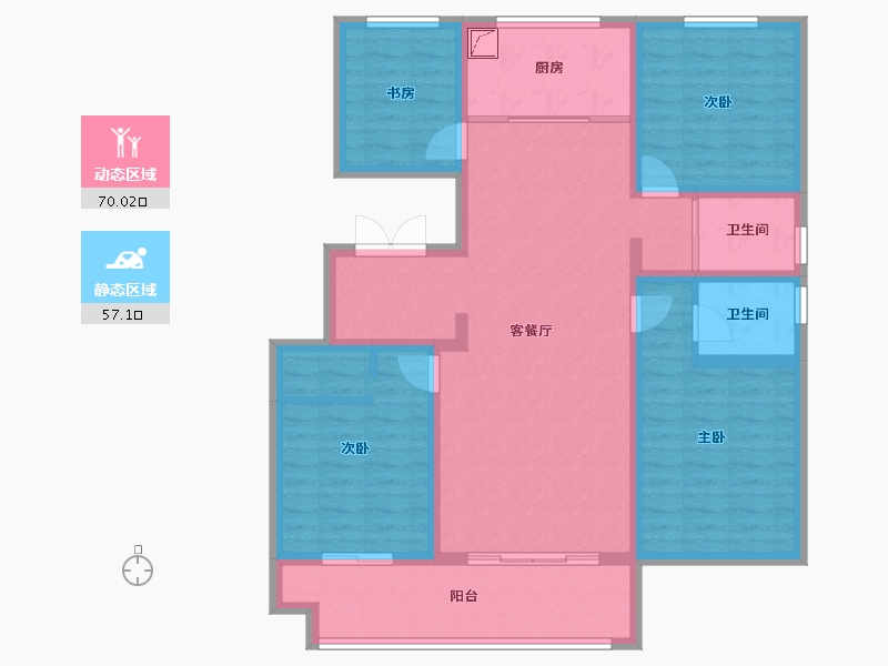 山东省-济宁市-惠民水岸新城-113.19-户型库-动静分区