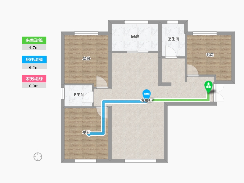 新疆维吾尔自治区-乌鲁木齐市-交建翰博苑-80.18-户型库-动静线