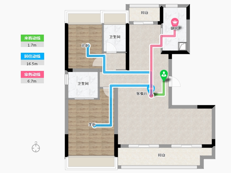 江苏省-常州市-万达光语未来-94.00-户型库-动静线