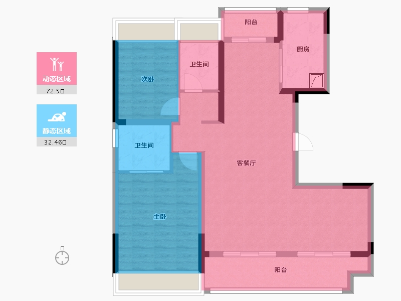 江苏省-常州市-万达光语未来-94.00-户型库-动静分区