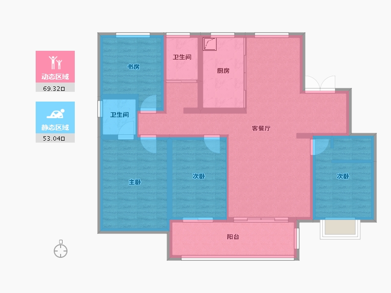 山东省-济宁市-惠民水岸新城-108.93-户型库-动静分区