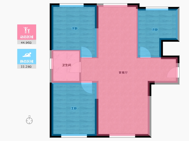 吉林省-吉林市-金汇一品-70.38-户型库-动静分区