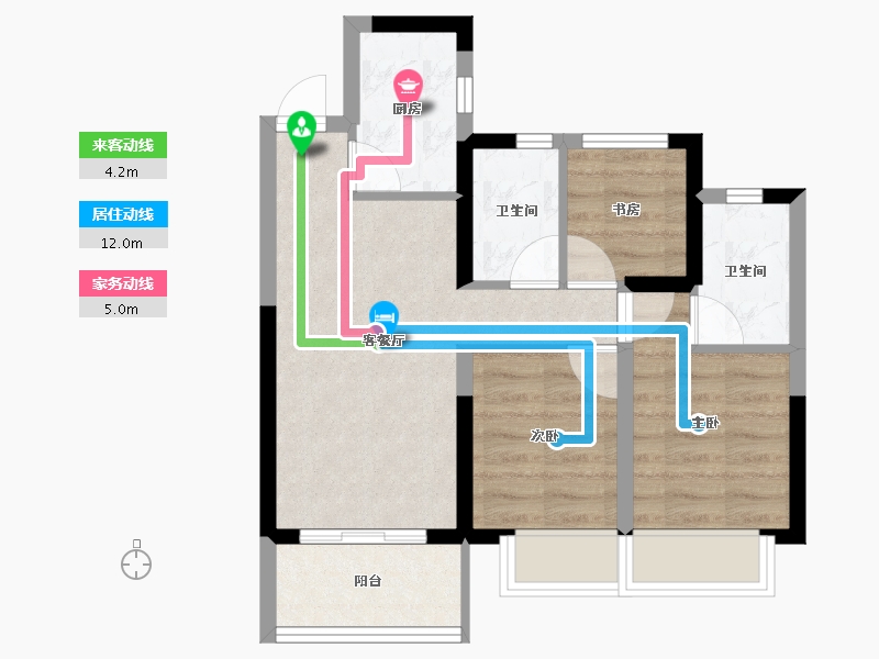 山东省-威海市-赤山雍锦湾-52.32-户型库-动静线