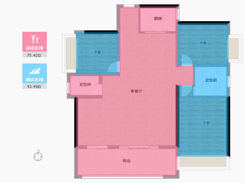 广西壮族自治区-河池市-绿锦华府-105.82-户型库-动静分区