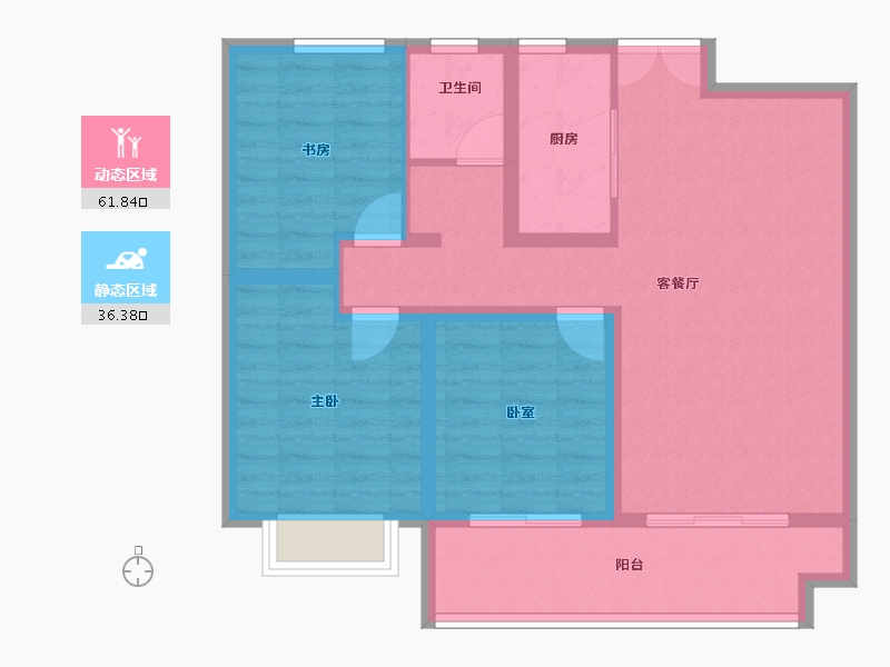 湖北省-黄冈市-浠水·润达国际-88.00-户型库-动静分区