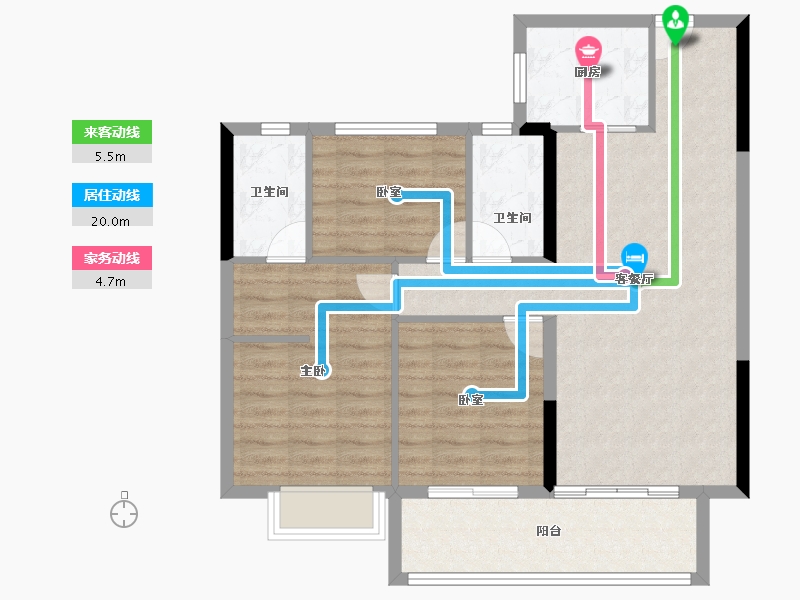 江西省-九江市-德安碧桂园-86.40-户型库-动静线