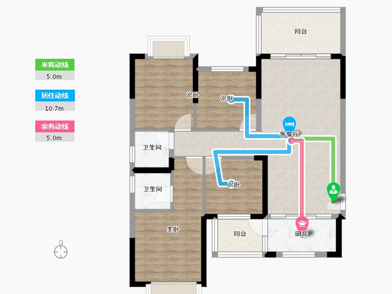 广西壮族自治区-贵港市-江南明珠-93.55-户型库-动静线