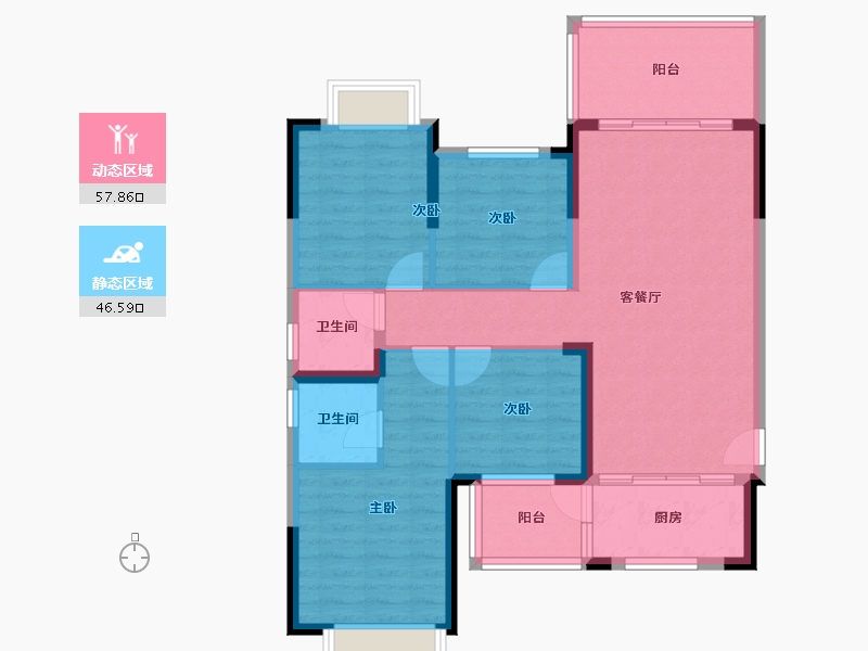 广西壮族自治区-贵港市-江南明珠-93.55-户型库-动静分区