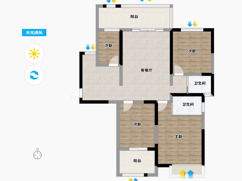 河南省-焦作市-和兴鑫悦府-98.45-户型库-采光通风