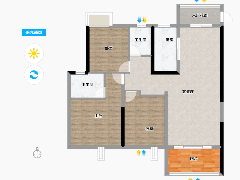 江西省-九江市-通源·柴桑郡-92.80-户型库-采光通风