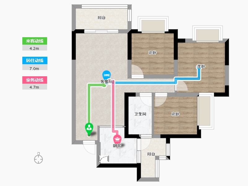 四川省-成都市-天府国际凤.凰城-66.46-户型库-动静线