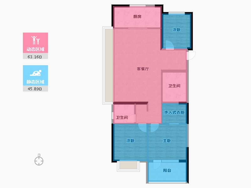 山东省-威海市-赤山雍锦湾-97.97-户型库-动静分区