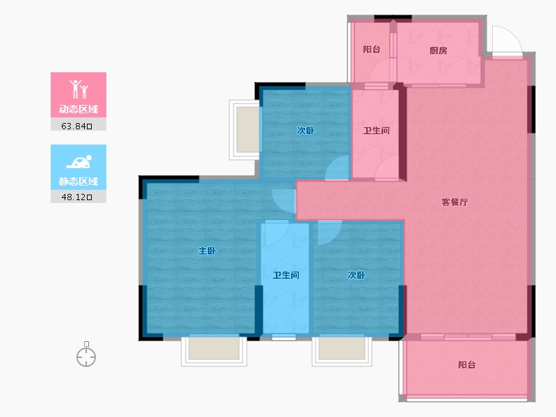 广西壮族自治区-玉林市-尚城雅居-101.68-户型库-动静分区