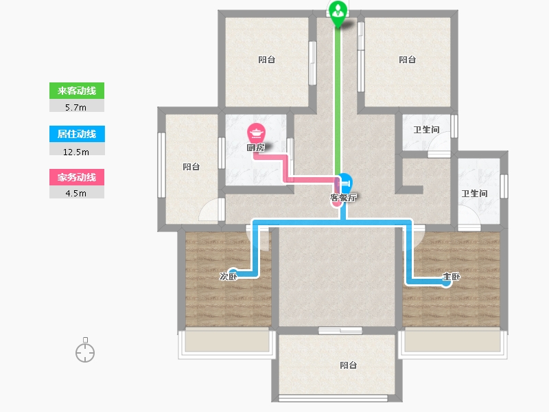 湖南省-永州市-徐福天誉-104.13-户型库-动静线