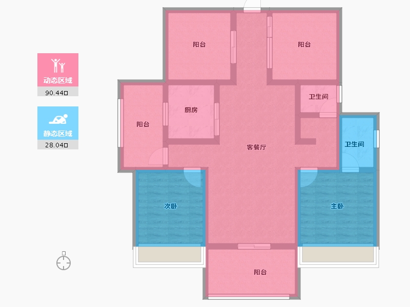 湖南省-永州市-徐福天誉-104.13-户型库-动静分区